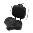 Bike Saddle Seat W  Backrest Bicycle Extra Wide Comfort Leather Cushion Soft Pad
