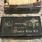 Vintage Us Saunders Snake Bite Kit Suction W  Box - Militaria Medical Supply