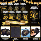 50th Birthday Can Cooler Sleeves For Soda  Beer  Beverages  12 Pack Neoprene Can