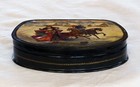 Vintage Hand-painted Russian Fedoskino Lacquer Box   metelitsa  Signed