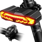 Smart Bike Tail Light With Turn Signals Rear Bicycle Alarm Horn Usb Rechargeable