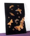Fumibako Japanese Lacquer Wooden Letter Box Butterfly Makie And Mother-of-pearl