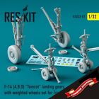 Reskit Rsu32-0087 F-14  a b d   tomcat  Landing Gears With Weighted Wheels Set