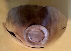Hand-turned Natural Burl Wood Bowl Live Edge Small Flat 1995 Signed - Beautiful