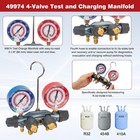 For Yellow Jacket 49974 A2l 4-valve Manifold Only  3-1 8   80mm  Gauges    