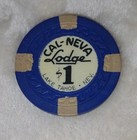 Vintage Casino Chip  1 Cal Neva Lodge Nv Collectible Las Vegas Poker Sinatra Old