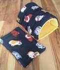 Handmade Guinea Pig  Small Pet Fleece Tunnel  With 2x Uhaul Insert   