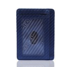 Men s Slim Minimalist Wallet Pu Leather Carbon Fiber Style Card Id Holder