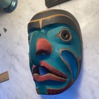 Northwest Coast  Haida Carved  Wood Mask     Native American Mask  Hawkman Mask  