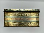 Vintage Hostess Fruit Cake Hinged Tin 6 X 3 5 X 3 Inches In Size   Multi-colored