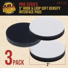 3 Dura-gold 3  X 10mm Soft Density Interface Pads For Hook   Loop Sander Discs