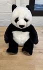 Fao Schwarz Panda Bear Plush 16  Large Black White Stuffed Animal Toy Sitting