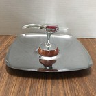 Vintage Nut Dish Milbern Creations Chromium And Fruitwood With Nutcracker   Box
