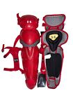 Under Armour Pro 4 Adult 16 5 Inch Baseball Catcher s Leg Guards - Scarlet  189