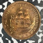 1954 South Africa 1 Penny Lot c7131 High Grade  Beautiful 