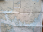 Vtg Noaa Marine Navigational Chart Nc Pamlico Sound Western Nautical Map 36x44  