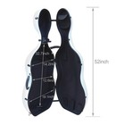 Cello Case 4 4 With Wheels embedded Handle Carbon Fiber White Waterproof Hard