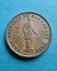 1837 Canada Deux Sous One Penny Bank Token   Quebec   With Dot   Scarce Coin   F