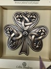 Celtic Shadows Bronze Plated Wall Plaque With Shamrock Design