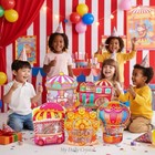 15pk  Carnival Circus Treat Bags Resealable Standing Bottom Party Favor Pouches