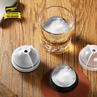 Ice Ball Maker Molds  2 5  Large Silicone Round Ice Sphere Ball Ice Cube Tray Fo