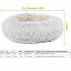 20 24  Donut Plush Pet Dog Cat Bed Fluffy Soft Warm Calming Bed Sleeping Kennel