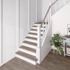 Cap A Tread Vinyl Stair Tread 47 x12 15 x2 28  Montage Grey sanibel Oak rustic