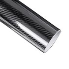 6d Glossy Carbon Fiber Vinyl Wrap Roll - 1ft X 10ft Self Adhesive Car Black
