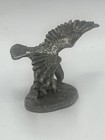 Pewter American Bald Eagle With Salmon Figure Stamped Signed Bin 34 Vintage