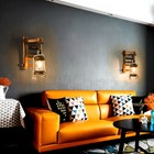 Vintage Industrial Wall Lamp - Wooden   Metal Rustic Sconce  Indoor outdoor Lamp