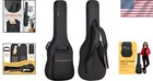 Stylish Black Electric Guitar Case With Padded Protection   Utility Compartments