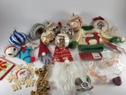 Lot Of 22 Vintage Christmas Ornaments Tree Angel Snowflake Balls 1975 1981 Santa