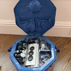 Vintage Octagon Fabric Sewing Basket W notions