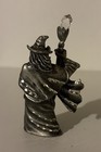 Vintage Pewter Wizard W crystal
