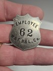 Old Vintage Rare 1920s W f R l Railway Railroad Trolley Employee Conductor Badge