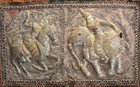 Antique Burma Kalaga Embroidered Appliqu   Tapestry Horse Elephant Rider Myanmar