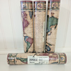 One  1  Imperial Old World Map Nautical Compass 5 Yd Wallpaper Roll Pre-pasted