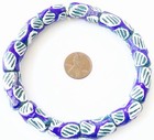 Ghana Handmade Recycled Glass Green Blue Multi African Trade Beads-ghana 