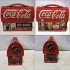 Coca Cola Lot Of 5 Collectible Vintage 3 Tins W  1 Sealed A Lunchbox   Bucket