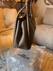 Coach Gray Top Handle Satchel  Zip Closure  Detachable Strap  Dust Bag