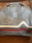 Vintage Brunswick Whisper Bowling Bag Gray red Shoe Compartment Size 10 Shoes