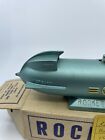 Vtg 1950s Space Age Mercury Rocket Metal Coin Mechanical Bank Working Nos