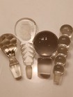 Lot Of 4 Vintage Perfume decanter Stoppers Clear Glass  1731