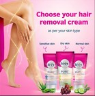 Veet Pure Hair Removal Cream Unisex Easy Painless Depilator All Skin Type