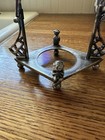 Antique Silver Plated Footed Victorian Pickle Castor With Cut Glass Jar