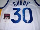 Stephen Curry Auto Autograph Signed Jersey Golden State White Custom Jsa