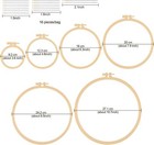 6-piece Embroidery Hoop Set  Cross Stitch Hoops  With Needles  Round Plastic   C