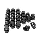 Set Of 24  15646250 Wheel Lug Nut Cap Black Plastic Covers Thread M27x2 0 For
