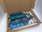 Vintage Stained -glass Crystal Blue Suncatcher 7-piece