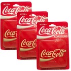 Lot Of 3 Vintage Coca-cola Coasters Sets Of 6 Red Logo New Old Stock Sealed